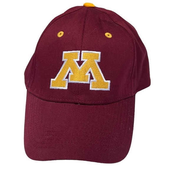UMN Gophers Hat Cap By  Captivating Minnesota Golden Maroon & Gold OSFM Football - Picture 1 of 7